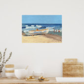 Atlantic City Beach Painting Poster (Keuken)