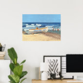 Atlantic City Beach Painting Poster (Thuiskantoor)