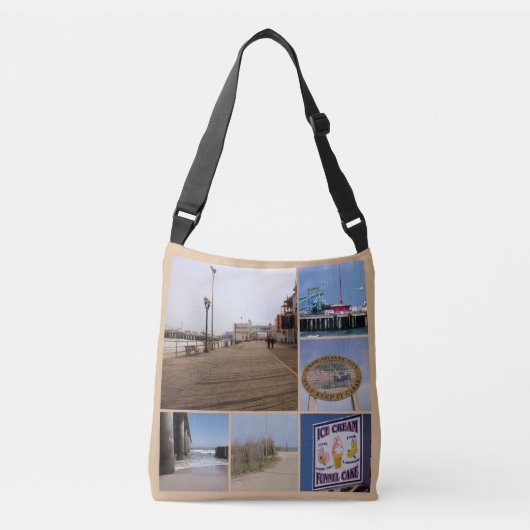Atlantic City Beach Photo Collage Crossbody Tas (Voorkant)