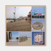 Atlantic City Beach Photo Collage Magneet (Voorkant)