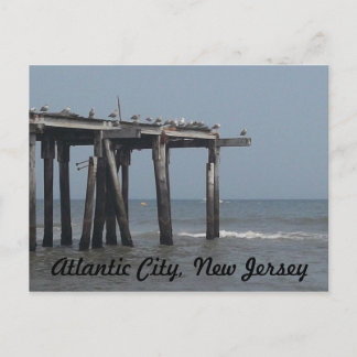Atlantic City Beach with Birds Briefkaart