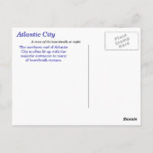 Atlantic City bij nacht Briefkaart (Achterkant)