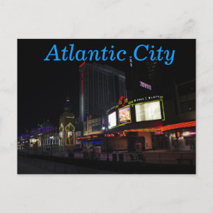 Atlantic City bij nacht Briefkaart