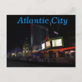 Atlantic City bij nacht Briefkaart (Voorkant)