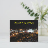 Atlantic City bij nacht Briefkaart (Staand voorkant)
