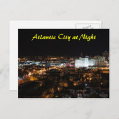 Atlantic City bij nacht Briefkaart (Voorkant / Achterkant)
