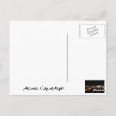 Atlantic City bij nacht Briefkaart (Achterkant)