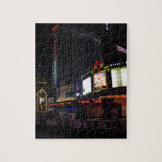 Atlantic City bij nacht Legpuzzel (Verticaal)