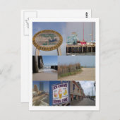 Atlantic City Boardwalk foto's Briefkaart (Voorkant / Achterkant)