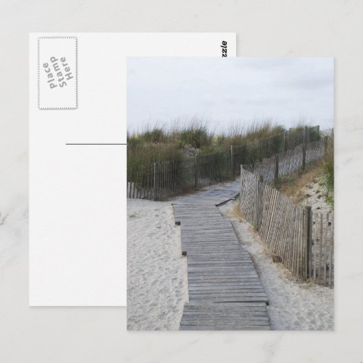 Atlantic City Boardwalk naar Beach Briefkaart (Voorkant / Achterkant)