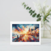 Atlantic City Boardwalk Sunset,  Briefkaart (Staand voorkant)