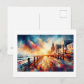 Atlantic City Boardwalk Sunset,  Briefkaart (Voorkant / Achterkant)
