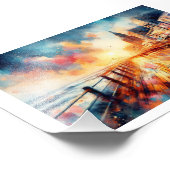 Atlantic City Boardwalk Sunset,  Foto Afdruk (Hoek)