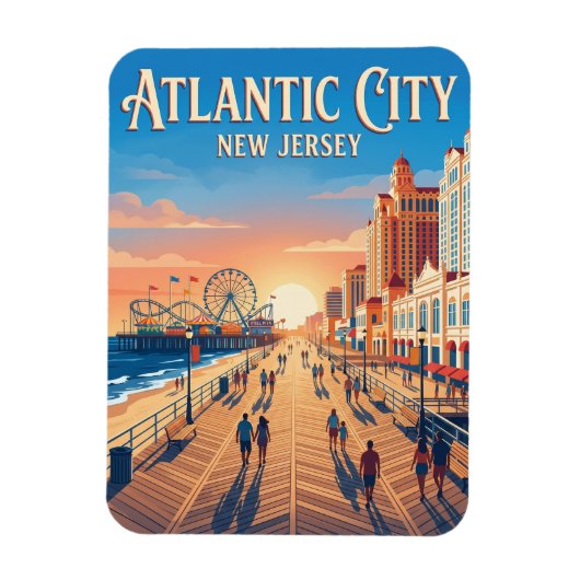 Atlantic City Boardwalk VS Magneet (Verticaal)