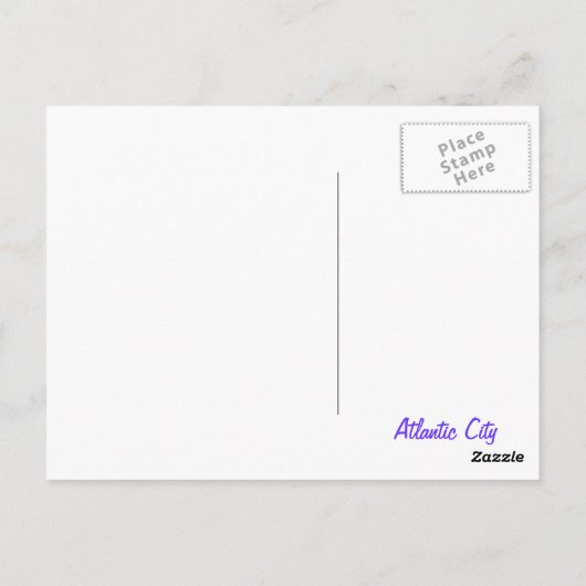 Atlantic City Briefkaart (Achterkant)