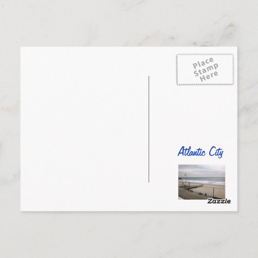 Atlantic City Briefkaart (Achterkant)