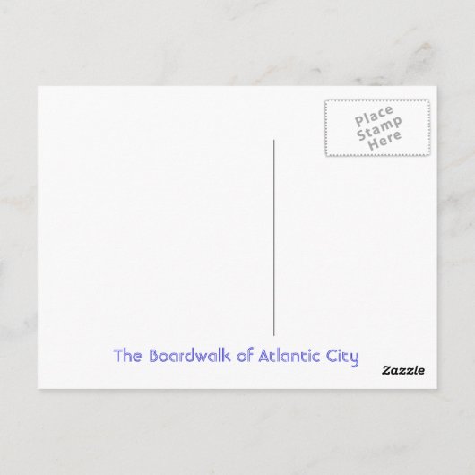 Atlantic City Briefkaart (Achterkant)