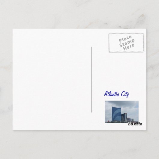 Atlantic City Briefkaart (Achterkant)