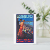 Atlantic City, Couple op Romantic Summer Night Briefkaart (Staand voorkant)