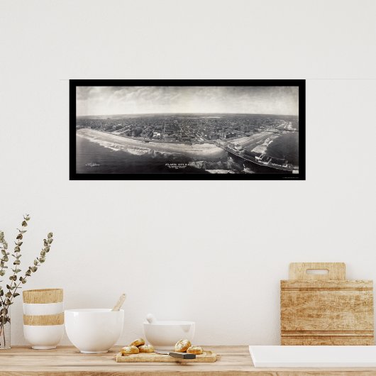 Atlantic City Foto 1909 Poster (Keuken)