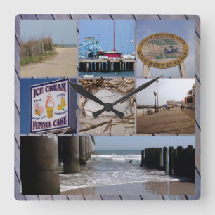 Atlantic City - Foto collage Vierkante Klok