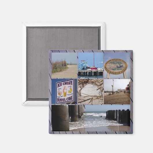 Atlantic City - Fotocollage Magneet (Voorkant / Achterkant)