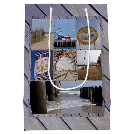 Atlantic City - Fotocollage Medium Cadeauzakje (Achterkant)