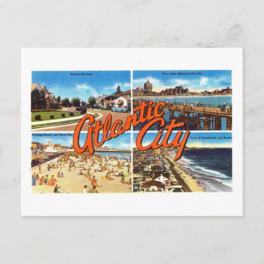 Atlantic City Grote letter Briefkaart (Voorkant)