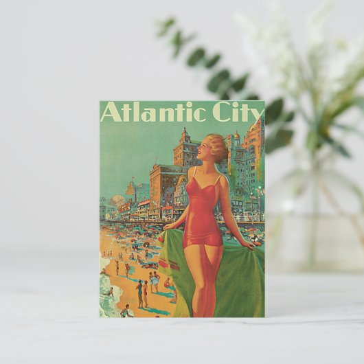 Atlantic City - het hele jaar door in Amerika redm Briefkaart (Staand voorkant)