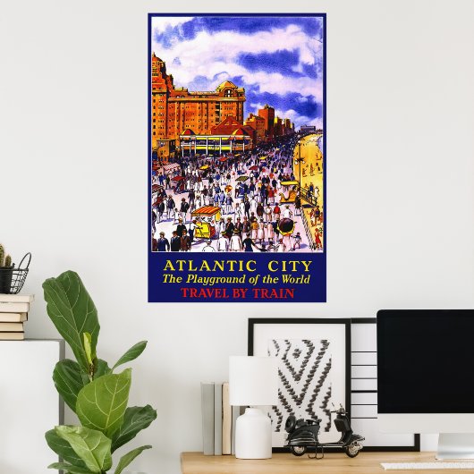 Atlantic City Het speelveld van de wereld Poster (Thuiskantoor)