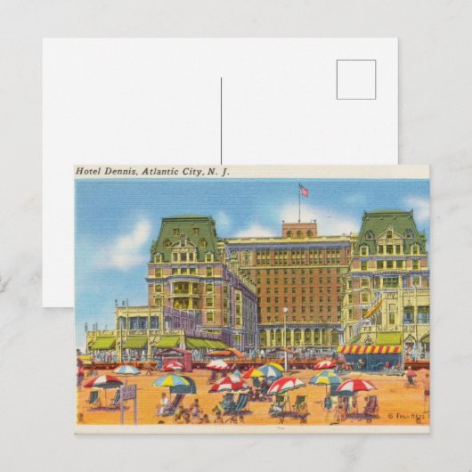 , Atlantic City Hotel, New Jersey Briefkaart (Voorkant / Achterkant)