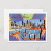 Atlantic City, New Jersey  Big Letters Briefkaart (Voorkant / Achterkant)