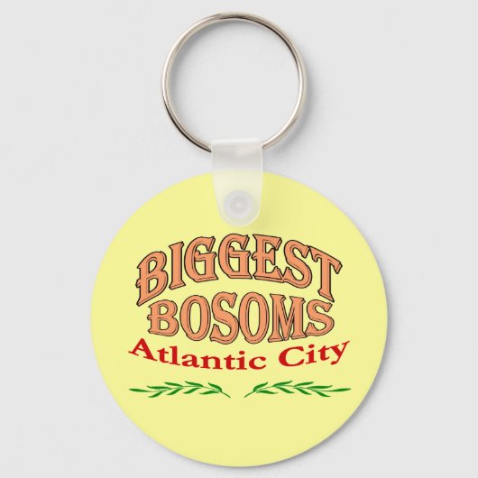 Atlantic City New Jersey Biggest Bosom Sleutelhanger (Voorkant)