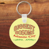 Atlantic City New Jersey Biggest Bosom Sleutelhanger (Voorkant)