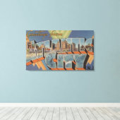 Atlantic City, New Jersey (Boardwalk Scene) Canvas Afdruk (Insitu (Houten vloer))