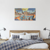 Atlantic City, New Jersey (Boardwalk Scene) Canvas Afdruk (Insitu (Slaapkamer))
