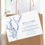 Atlantic City New Jersey Bruiloft Welkomstroute Bedankkaart