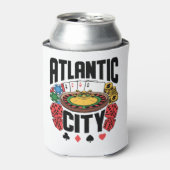 Atlantic City New Jersey Casino Gambling Blikjeskoeler (Blikje Voorkant)