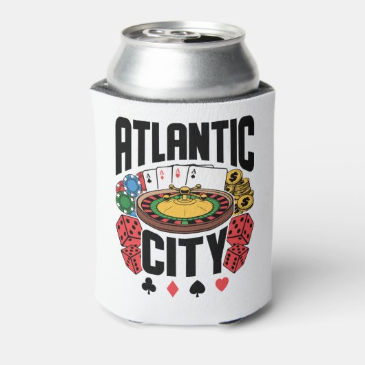 Atlantic City New Jersey Casino Gambling Blikjeskoeler (Blikje Achterkant)