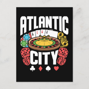 Atlantic City New Jersey Casino Gambling Briefkaart
