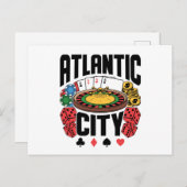 Atlantic City New Jersey Casino Gambling Briefkaart (Voorkant / Achterkant)