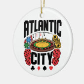 Atlantic City New Jersey Casino Gambling Keramisch Ornament (Links)