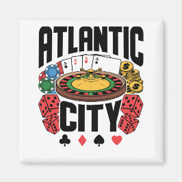 Atlantic City New Jersey Casino Gambling Magneet