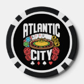 Atlantic City New Jersey Casino Gambling Poker Chips (Achterkant)