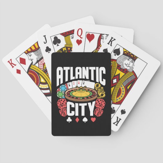 Atlantic City New Jersey Casino Gambling Pokerkaarten (Achterkant)
