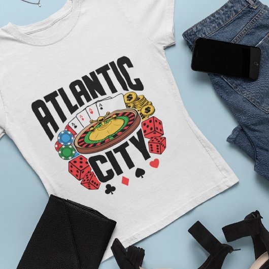 Atlantic City New Jersey Casino Gambling T-shirt