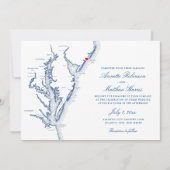 Atlantic City New Jersey Elegante bruiloft Kaart (Voorkant)