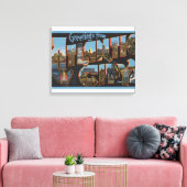 Atlantic City, New Jersey - grote brievenbussen Canvas Afdruk (Insitu (Woonkamer))