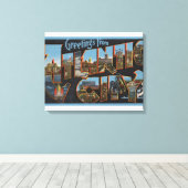 Atlantic City, New Jersey - grote brievenbussen Canvas Afdruk (Insitu (Houten vloer))