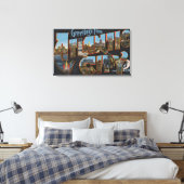 Atlantic City, New Jersey - grote brievenbussen Canvas Afdruk (Insitu (Slaapkamer))